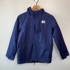 The North Face Boys Hooded Rain Jacket Size Large 14/16 Full Zip Windbreaker